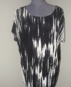 Jaclyn Smith Black & White‎ Printed Top
